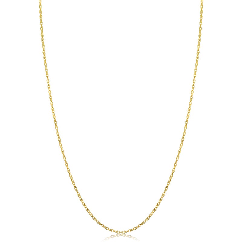 Kooljewelry قلادة نسائية كلاسيكية من كول جيويلري بسلسلة حبل - قلادة من الذهب الأصفر عيار 14 قيراط، مصقولة، مع حلقة زنبركية - Image 1